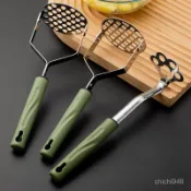 有貨在臺🚀99免運🚀不銹鋼土豆壓泥器壓薯器南瓜搗泥器嬰兒輔食手動搗碎器廚房小工具