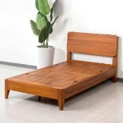 【Mahogany 瑪荷尼家具】免組裝 107X201X90 晨光3.5尺床架MYR-C  全原木桃花心木  床架  M1-BB30-3.5M(G2)