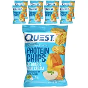 【iHerb】Quest Nutrition, 原味蛋白片、切達乳酪和酸奶油，8 袋，每袋 1.1 盎司（32 克）