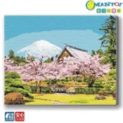 (店+)【Manto】櫻見．忍野八海-台灣製DIY數字油畫|超取專用大小