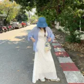 M-4XL 大碼女裝 小清新茶歇初戀碎花裙 甜美風吊帶裙 溫柔度假顯瘦洋裝 胸前皺褶收腰大擺飄逸長裙 度假風溫柔連身裙