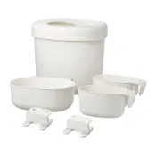 【IKEA 宜家家居】ÖNSKLIG 尿布更換桌儲物籃 4件組, 白色