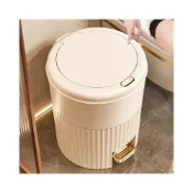 (店+)優選廚房垃圾桶腳踏式家用大容量帶蓋廁所新款衛生間紙簍客廳臥室手按