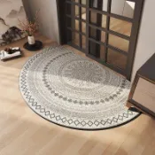 超值低價美式半圓絲圈地墊防滑耐磨入戶腳墊大門口玄關橡膠底