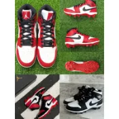 [Danny] Air Jordan 1 mid 喬丹 熊貓 膠釘鞋  棒壘球鞋  釘鞋 防滑 芝加哥 美式足球