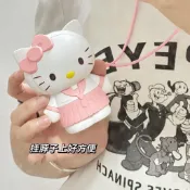 💗臺灣出貨💗HelloKitty無葉靜音電風扇夏季隨身便攜掛脖小風扇USB充電手持扇