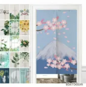 巴芙洛家居生活館 門簾(送桿子) 開運門簾+棉麻文青門簾 對開門簾 85*150cm 85*180cm
