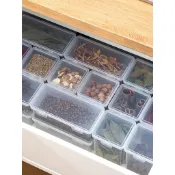 【台灣出貨】香料收納盒 廚房調味料盒 桂皮八角花椒收納 乾辣椒分裝盒 五穀雜糧儲物罐 茶葉收納盒