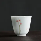 協貿國際日用品生活9館 品茗杯陶瓷色釉瓷個人杯斗笠單杯功夫茶具主人手繪小茶杯子