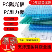 pc陽光耐力板透明加厚 10mm陽光板雨棚中空蜂窩採光8mm雙層陽光板 pc陽光板透明瓦塑料 雨棚車棚戶外陽光板