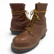 【DOKODEMO】成色極佳 ▼ RED RED WING 4418 鋼頭皮革繫帶伐木靴/工裝靴ブラウン8.5碼 美國製造 男款