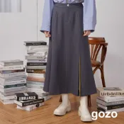 【gozo】配色邊造型修身魚尾裙(灰色/黑色_F) | 女裝 修身 百搭