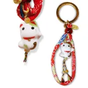 【金石工坊】元氣招財貓鑰匙圈-心想事成 好運連連 開運飾品