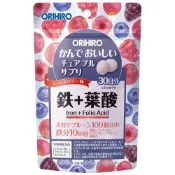 現貨 日本 ORIHIRO 咀嚼營養補充錠 30日份 7款任選 維他命C 葉黃素 鐵葉酸 鈣乳酸菌