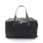 【DOKODEMO】【二手】Prada PRADA 托特包 BR2393 黑色尼龍皮革三角 Logo 波士頓包 女款二手 B