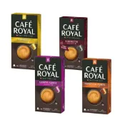 (店+)【Cafe Royal】即期義式濃縮*1 特濃短萃*1 特濃義式長萃*1特濃義式濃縮*1 4盒組 咖啡膠囊 膠囊咖啡〈可適用Nespresso〉