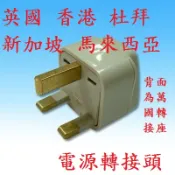 {新霖材料}電源轉接頭 出國轉接頭 13A 250V 英國 香港 杜拜 新加坡 馬來西亞 專用轉接頭 不含變壓功能