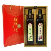【年貨禮盒】五印醋天然果醋 二入禮盒 水果醋，手工醋，養生醋，手工釀造醋，梅子醋，黑棗醋，檸檬醋，春節禮盒