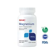 GNC 健安喜 鎂250食品錠(90錠/瓶) 骨骼健康 牙齒健康 幫助入睡 幫助醣類代謝