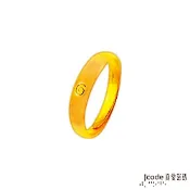 J code真愛密碼金飾 藏四面風黃金/水晶女戒指