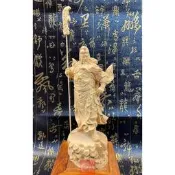 【天藝佛具坊】檜木關公 關聖帝君 武財神關公 立刀關公 神像木雕 供奉擺件 居家辦公室店面擺飾