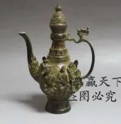 協貿國際日用品生活8館 青銅器 銅質八仙酒壺 工藝精美古色古香