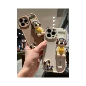 (店+)腕帶狗狗適用iphone15promax手機殼蘋果13硅膠套12軟11女閨蜜款14 MLDD260115YY