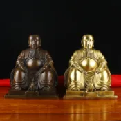 協貿國際日用品生活6館 純銅玄天上帝擺件武當山真武大帝祖師爺銅像玄武大帝道教神像擺設