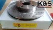 ● 凱興國際●全新YDL原廠規格打孔通風劃雙線碟盤TOYOTA豐田 VIOS 1.5  前盤單片255mm雙