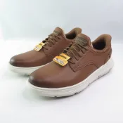 SKECHERS 200310BRN 男工作鞋 真皮鞋面 休閒鞋 紳士風格 GARZA SR 瞬穿 棕色