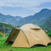（出清品）PolarStar 6-7人豪華透氣家庭帳篷 270X270『金棕』P15707