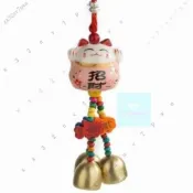 ✨免運✨ 提醒鈴 鈴鐺吊飾 露營氛圍風鈴 可愛陶瓷招財貓掛飾風鈴鈴鐺門口店鋪掛件入戶門進門提醒鈴鐺商鋪 HSXJ