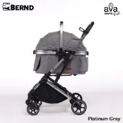 【BERND】寵物推車Ava Pet系列-北歐晨霧灰(ISOFIX 可拆式座艙 附杯架 鋁合金車架 承重16KG)