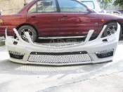 ~~ADT.車燈.車材~~賓士 W212 09 10 11 12 E63 AMG 前保桿含日行燈 PP塑膠材質