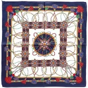 Celine Paris 古董手帕 凱爾特繩結 - 永恆 18 x 18 英吋