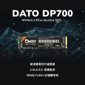 DATO 達多 DP700 512GB M.2 2280 PCIe Gen3x4 SSD 固態硬碟(最高達讀:2500MB/s 寫:1700MB/s)