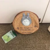 ⭐臻品優選⭐卡通動漫龍貓復古樹紋原木系列圓形收納包零錢包毛絨玩具批發