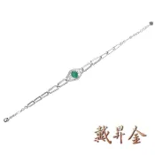 【戴昇金珠寶】天然鉻綠玉髓(翡翠藍寶)2克拉手鍊 (FJB0017)