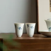 純手繪 蘭花 主人杯 單杯 小茶杯 聞香杯 陶瓷 品茗杯 功夫茶具 聚香杯 家用 茶藝專用