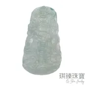 【琪臻珠寶】天然A貨翡翠韋馱菩薩吊墜(韋馱菩薩 佛教護法神 緬甸玉 贈送綁繩)