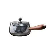 【原廠品質驗證 免運】玻璃逍遙泡茶器側把帶蓋家用旋轉小青柑專用煮茶壺日式功夫茶具