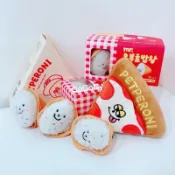 GoGoDy 現貨 韓國🇰🇷BM可愛披薩🍕豆皮壽司🍣響紙BB發聲狗狗發聲玩具