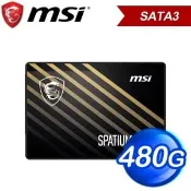 【Autobuy購物中心】MSI 微星 SPATIUM S270 480GB 2.5吋 SATA SSD(讀:500M/寫:450M)