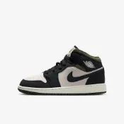 NIKE 籃球鞋 AIR JORDAN 1 MID SE GS 中大童 白綠黑 HV4399102 廠商直送