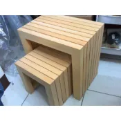 100%台灣檜木浴室蒸氣室可用厚料ㄇ型子母椅凳母椅45X30X45公分子椅30X30X30沒上漆可聞香閃花重油味道濃郁
