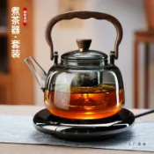 全球選品1館 生活百貨 新款耐高溫玻璃提樑壺泡茶壺明火加熱電陶爐燒水壺耐熱玻璃蒸煮壺