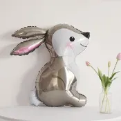 【六分埔禮品】31吋叢林兔子氣球-大尺寸-單入(韓風ins鋁質動物中秋節生日派對佈置裝飾)