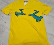 paul Smith 腳丫圖案 T恤 黃色M號 二手品