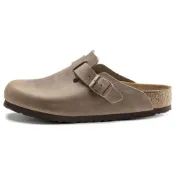 (店+)【BIRKENSTOCK 勃肯】0960811 Birkenstock Boston 德國進口塗油皮軟底四季穿獨特 按摩 運動緩衝勃肯鞋 男女同款 棕色 常規版(寬版)