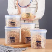 ✨新品上市✨家用密封罐五穀雜糧收納盒食物塑料奶粉罐子大中小號廚房儲物罐